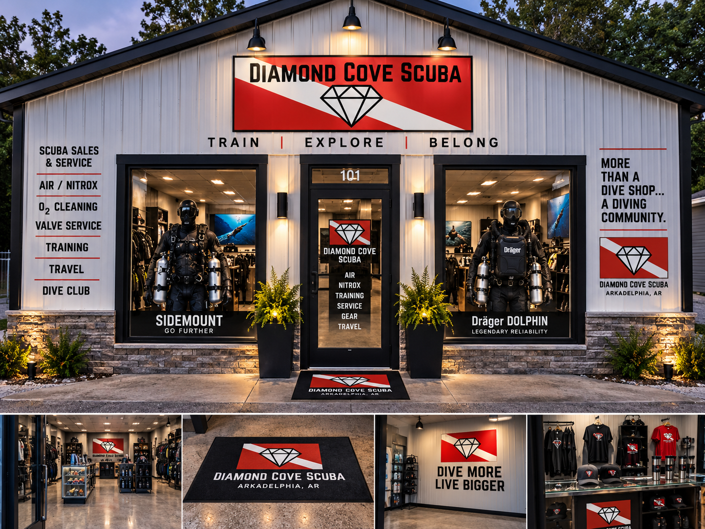 Diamond Cove Scuba shop concept